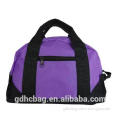 Hot Selling High Quality Purple with Black Middle-sized Polyester Travel Bags